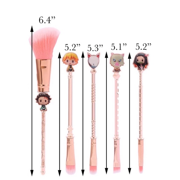 Demon Slayer 5 Piece Makeup Brush Set - Picture 16 of 16